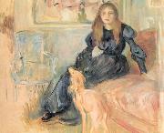 Berthe Morisot Julie Manet et son Levrier Laerte, oil painting on canvas
